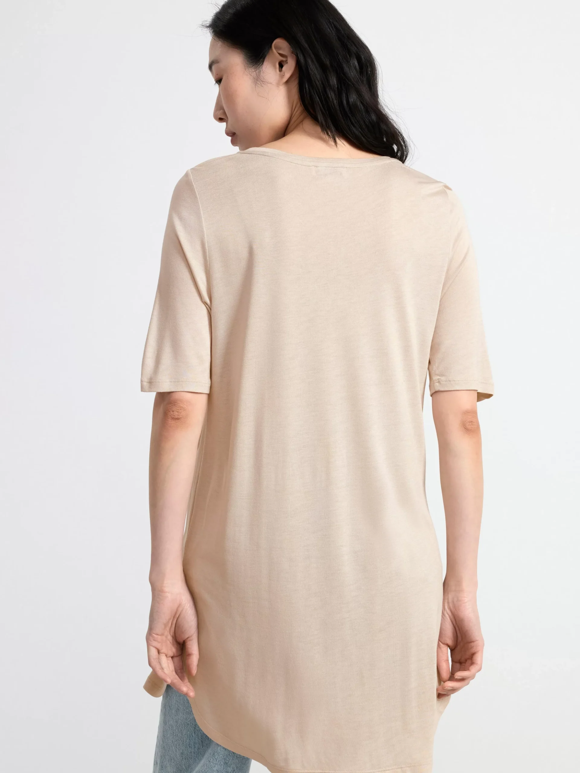 Toppar & T-Shirts>Lindex Kortarmad Topp Light Beige