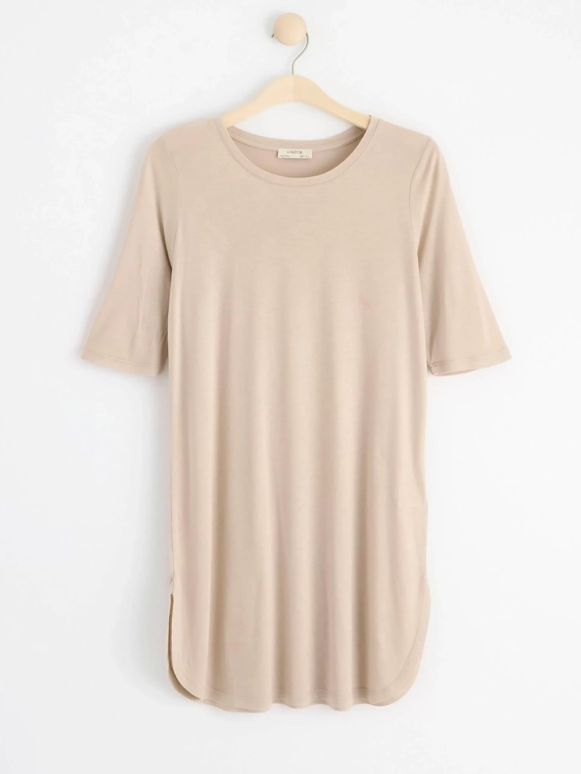 Toppar & T-Shirts>Lindex Kortarmad Topp Light Beige