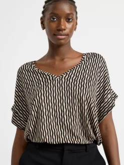 Toppar & T-Shirts>Lindex Kortarmad Topp Dusty Beige