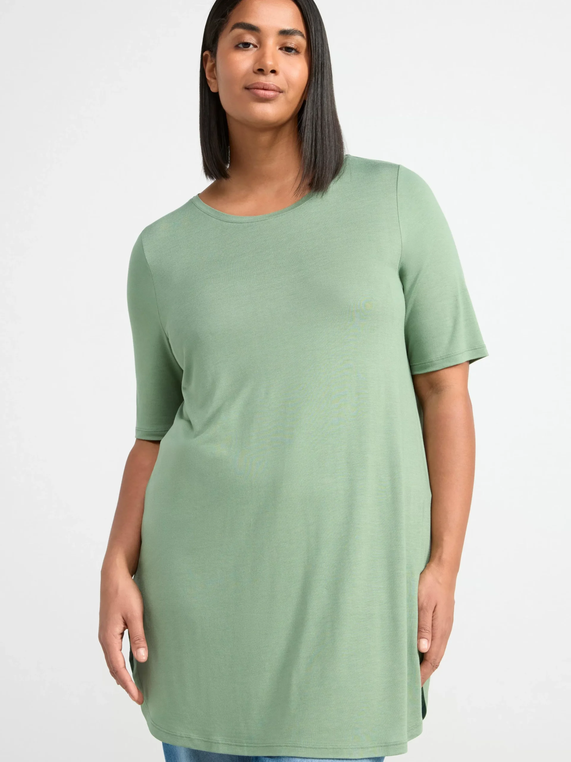 Toppar & T-Shirts>Lindex Kortarmad Topp Light Khaki