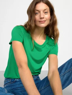 Toppar & T-Shirts>Lindex Kortarmad Topp Green