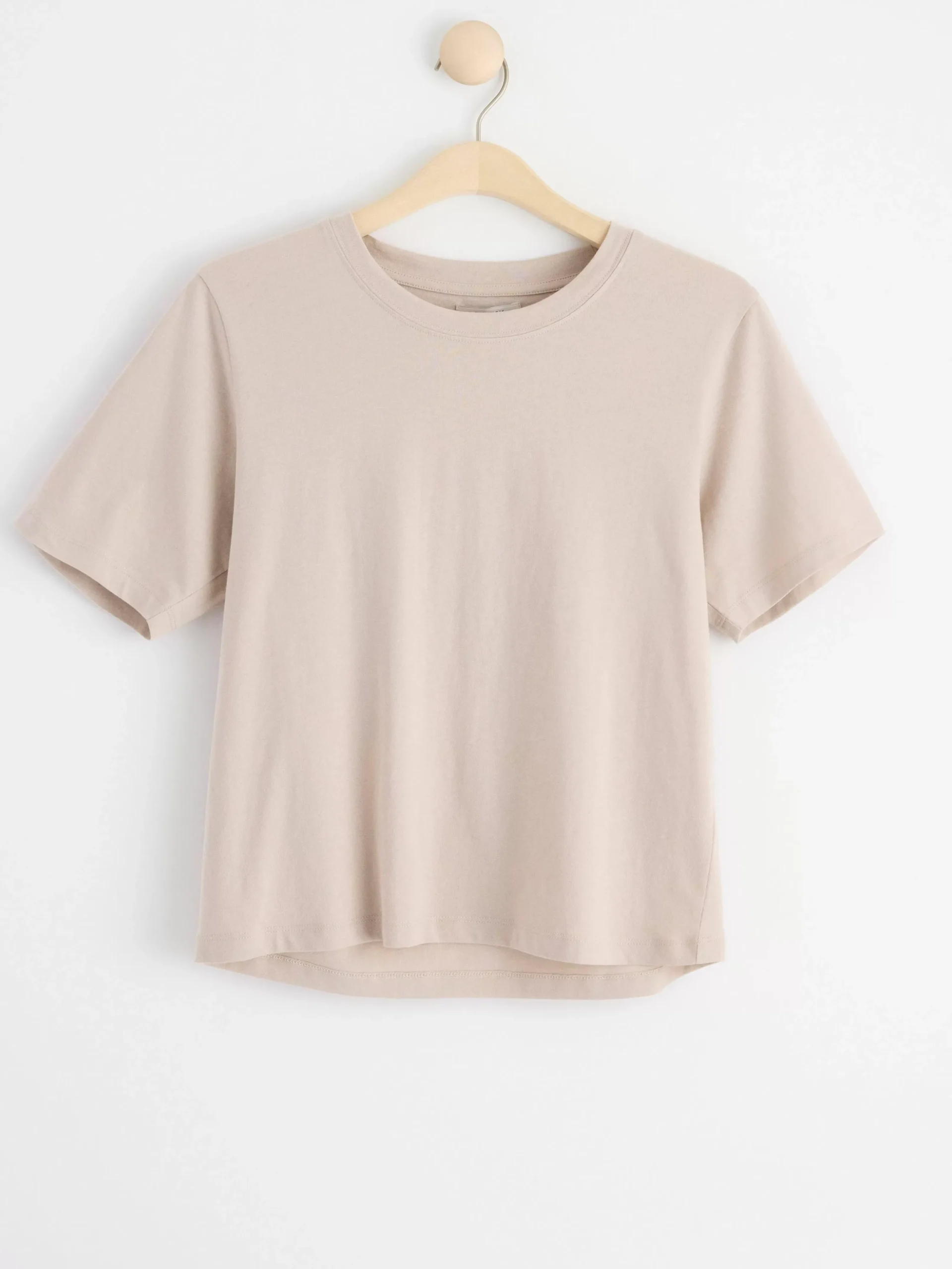 Toppar & T-Shirts>Lindex Kortarmad Topp Light Beige