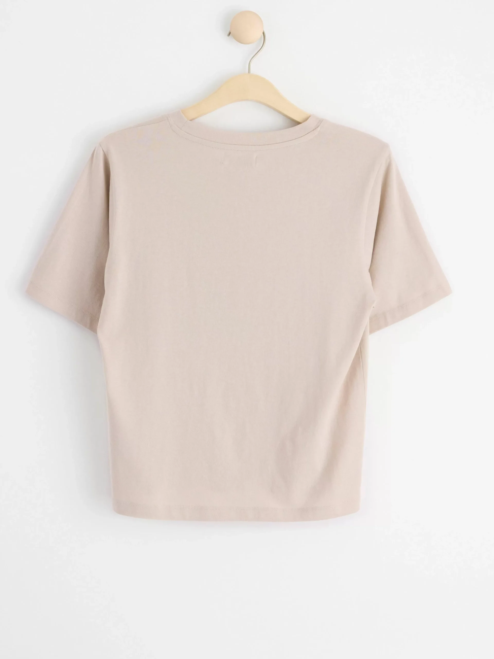 Toppar & T-Shirts>Lindex Kortarmad Topp Light Beige