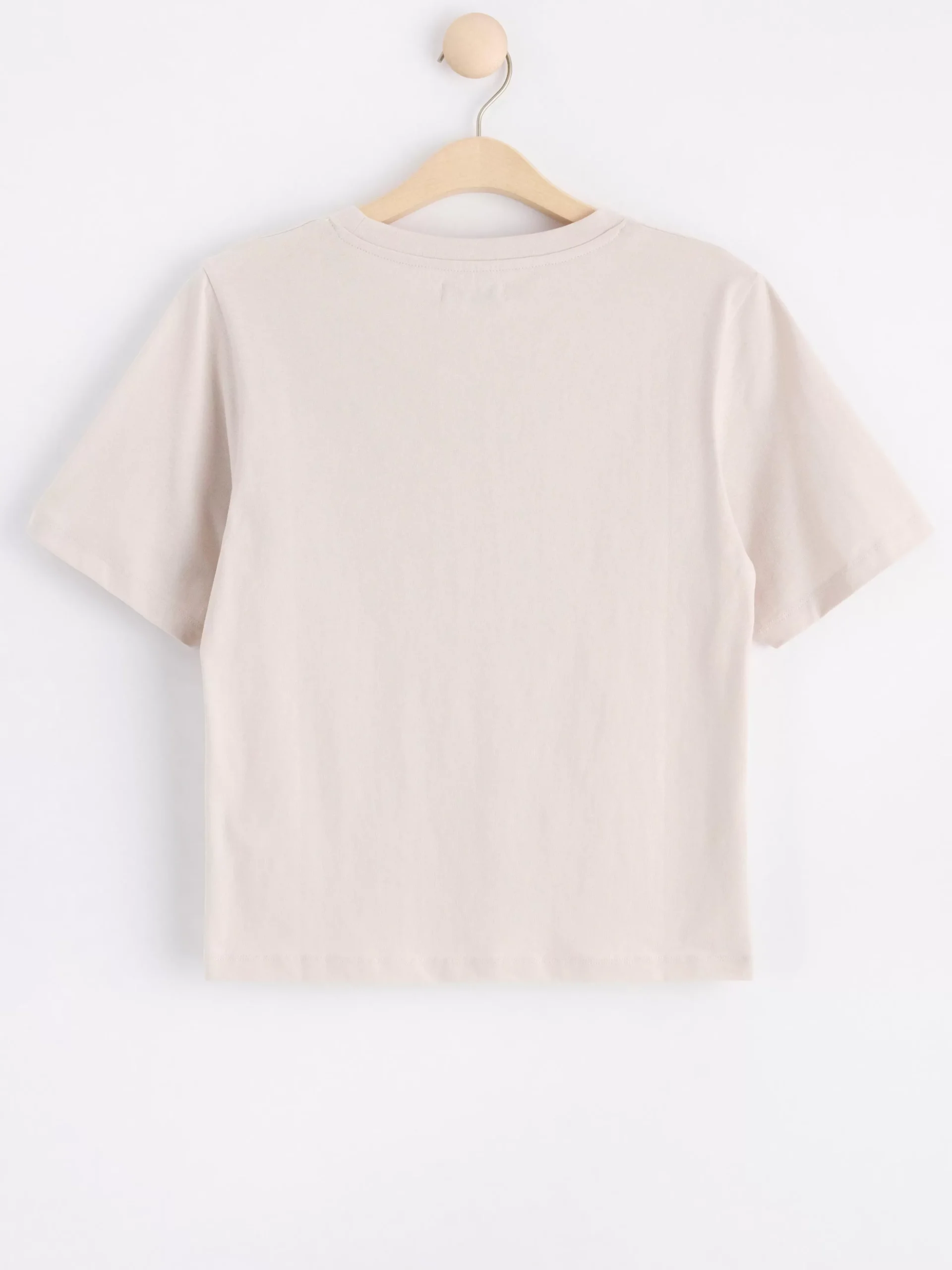 Toppar & T-Shirts>Lindex Kortarmad Topp Light Beige