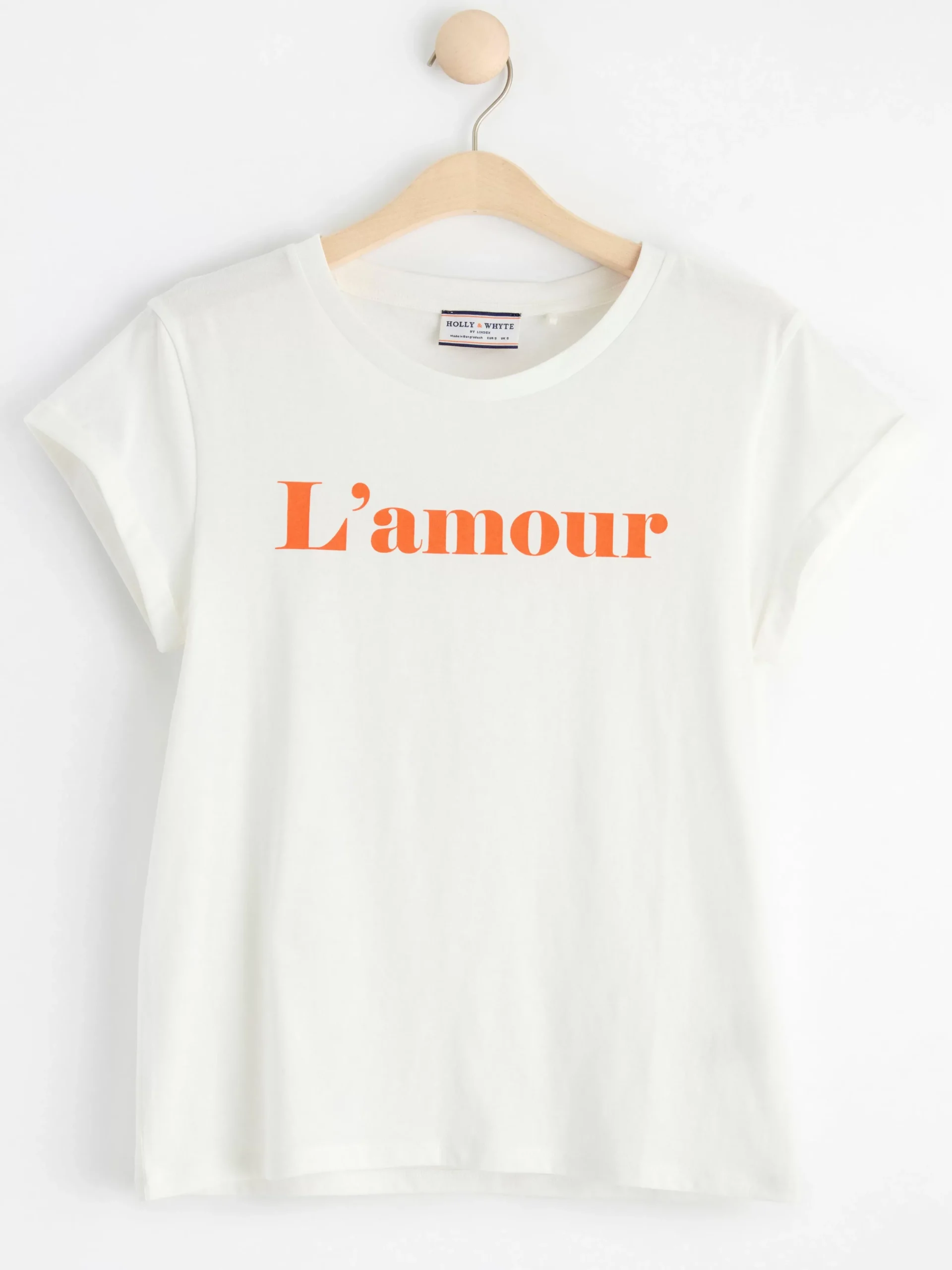 Toppar & T-Shirts>Lindex Kortarmad Topp Off White