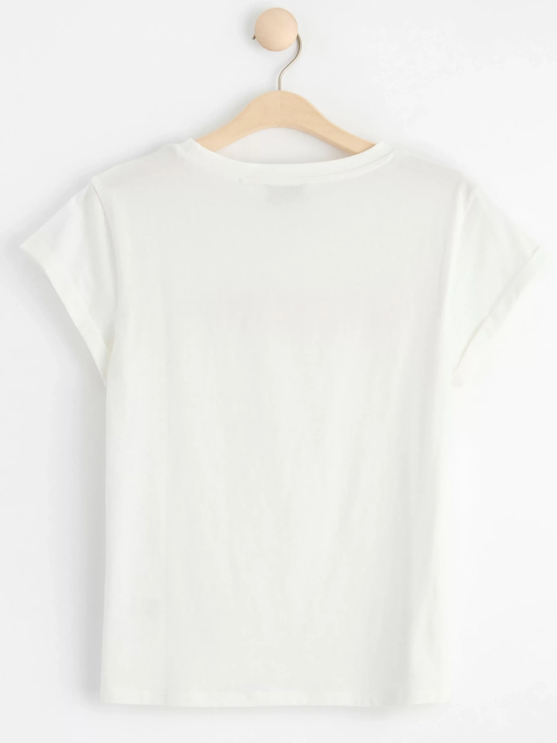 Toppar & T-Shirts>Lindex Kortarmad Topp Off White