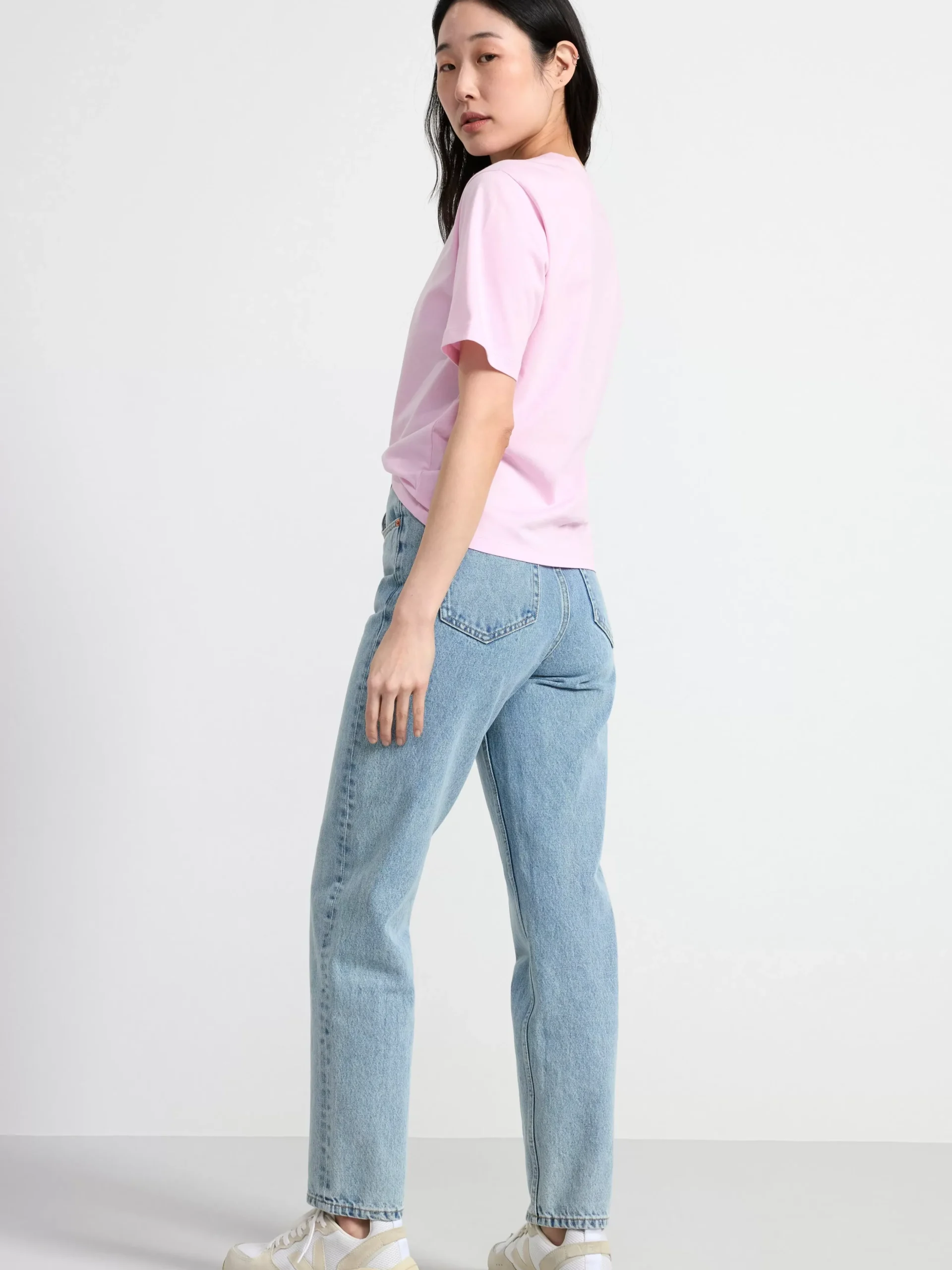 Toppar & T-Shirts>Lindex Kortarmad Topp Light Lilac