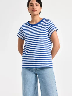 Toppar & T-Shirts>Lindex Kortarmad Topp Blue