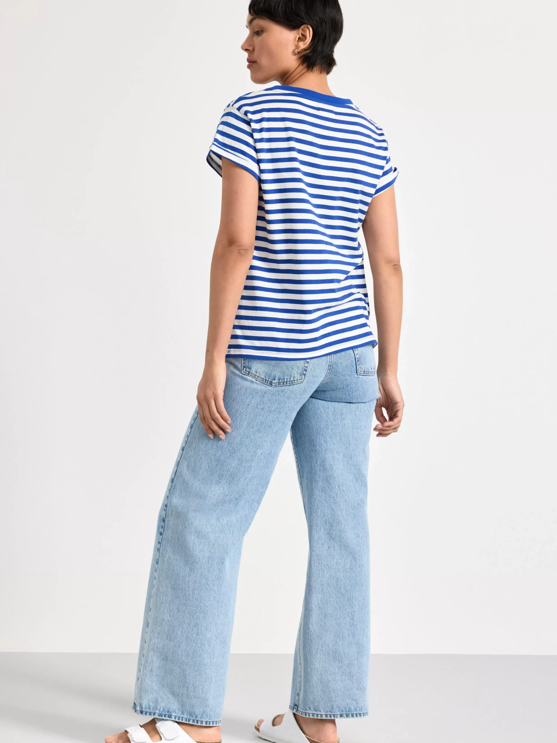 Toppar & T-Shirts>Lindex Kortarmad Topp Blue