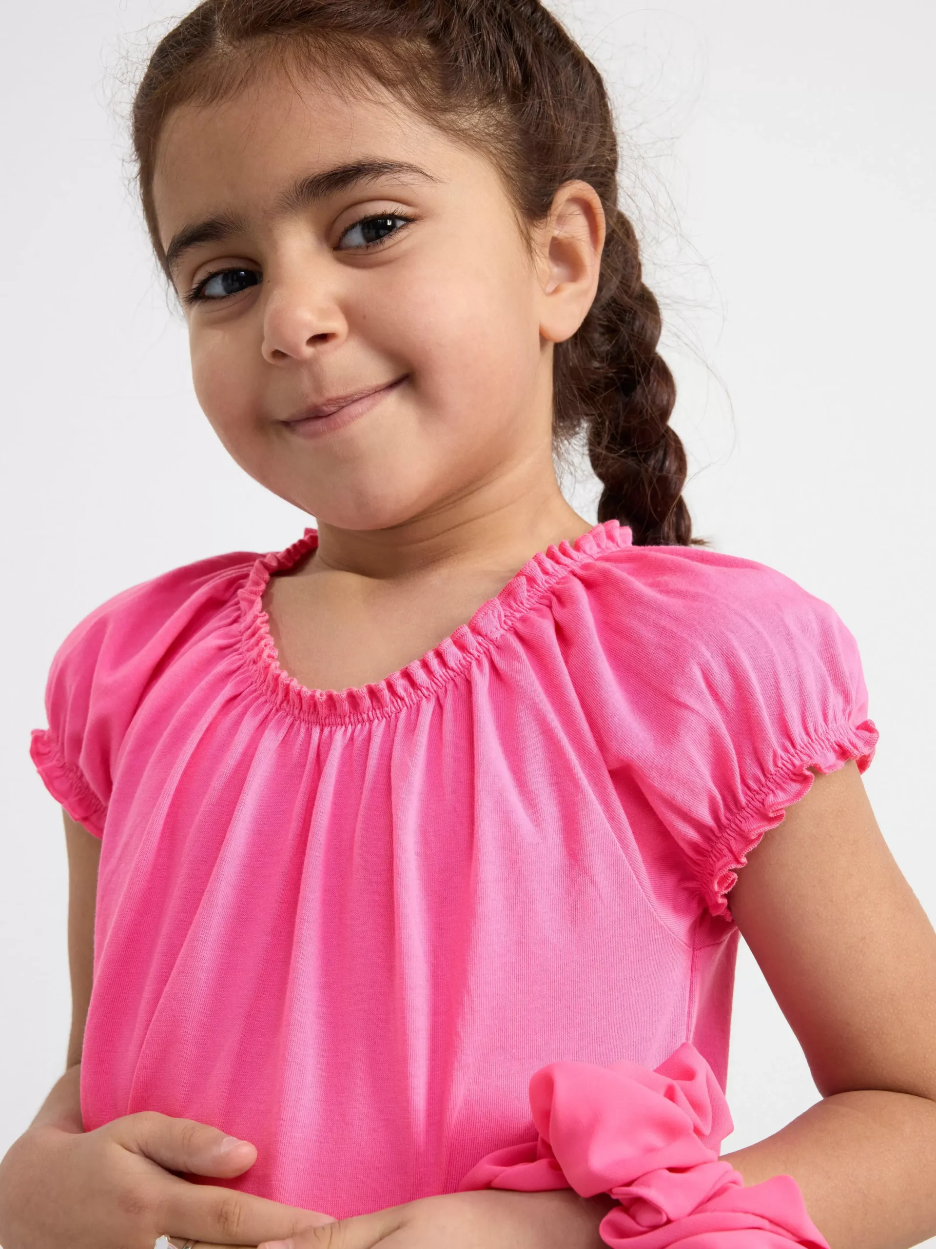 Toppar & T-Shirts>Lindex Kortarmad Topp Pink
