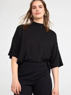 Toppar & T-Shirts>Lindex Kortarmad Topp Black