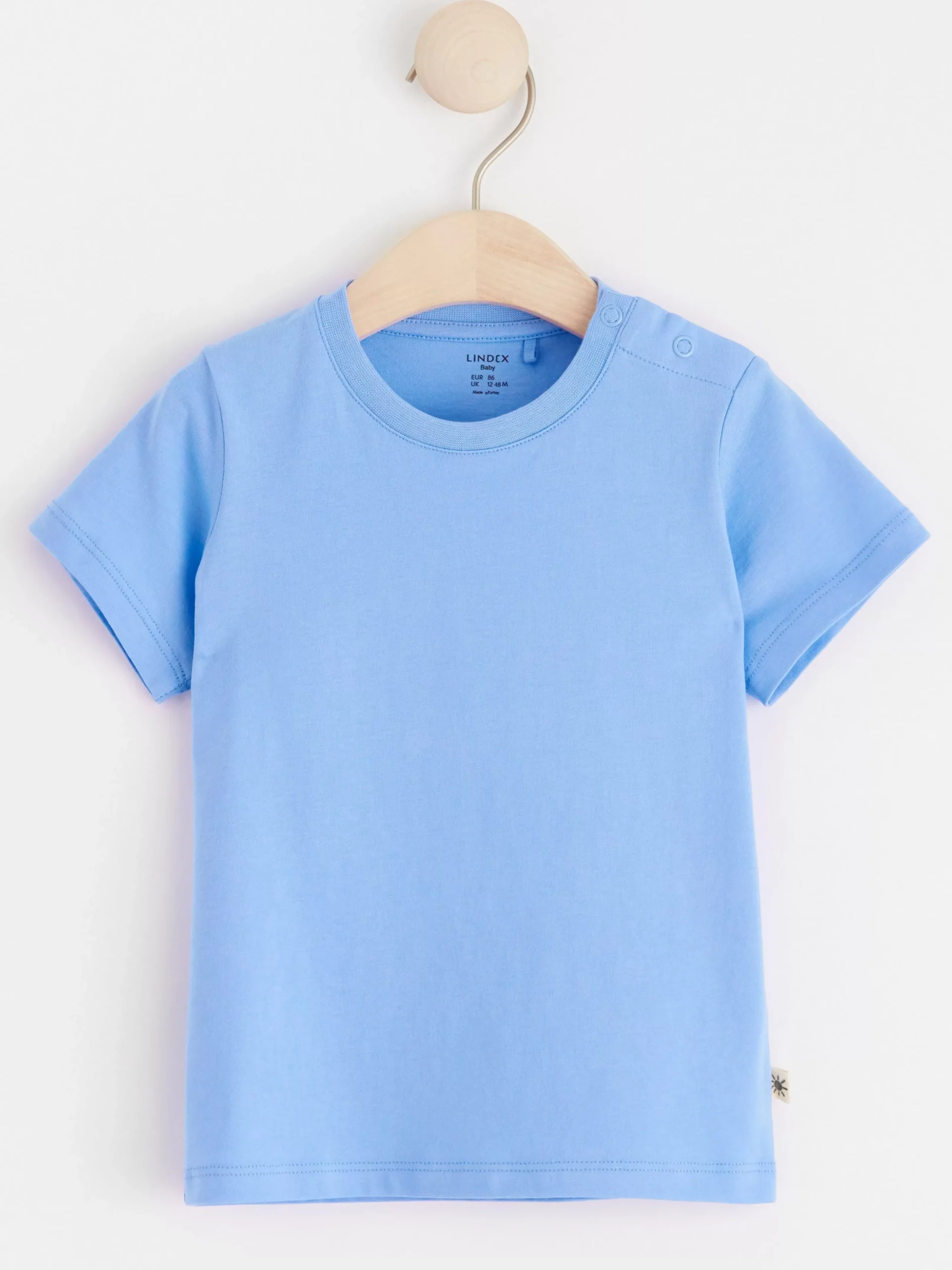 Toppar & T-Shirts>Lindex Kortarmad Topp Light Blue