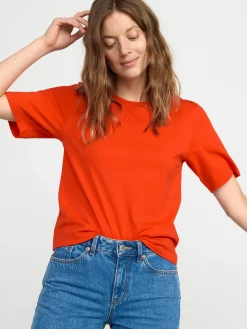 Toppar & T-Shirts>Lindex Kortarmad Topp Red