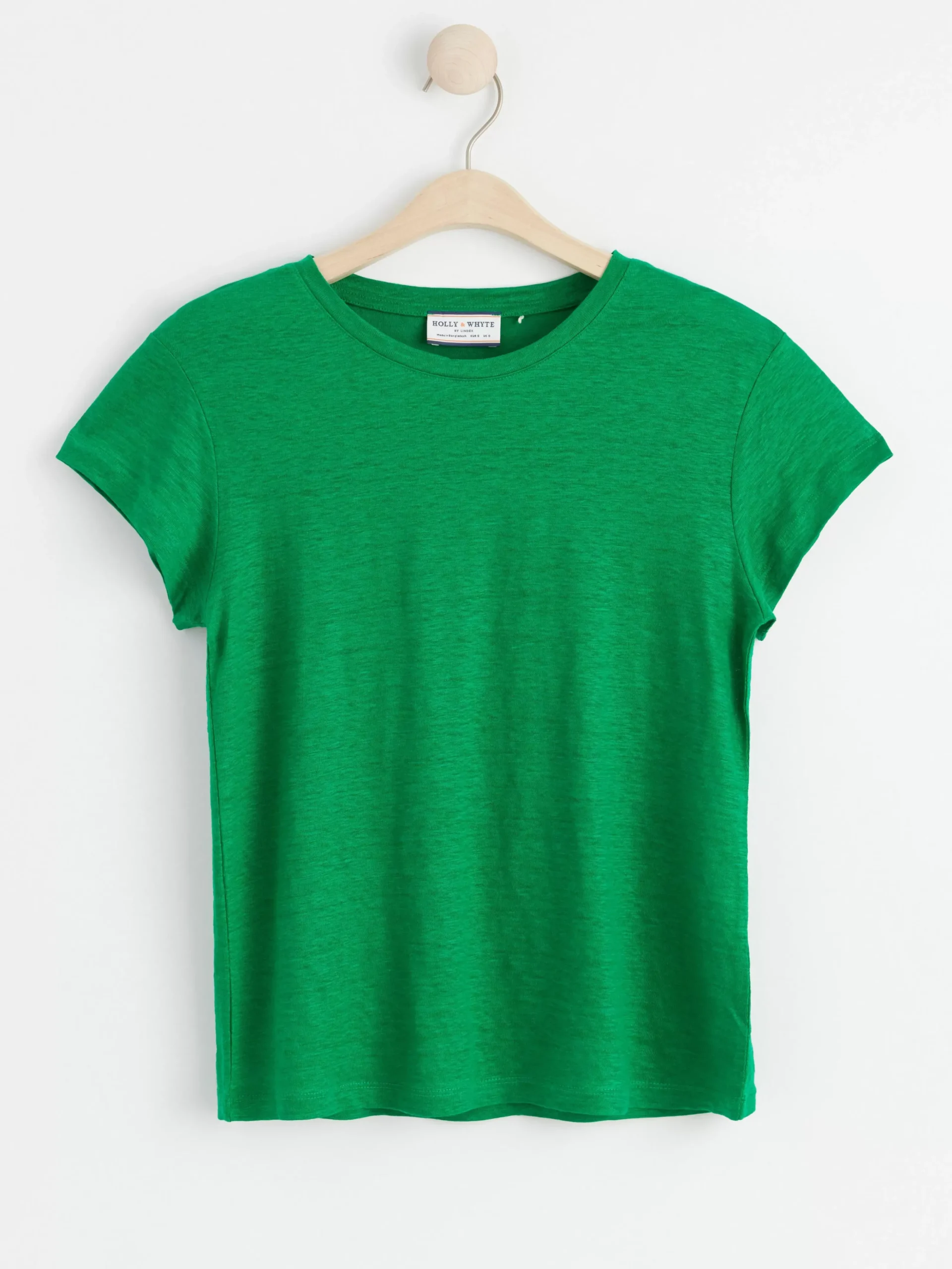 Toppar & T-Shirts>Lindex Kortarmad Topp I Linne Green