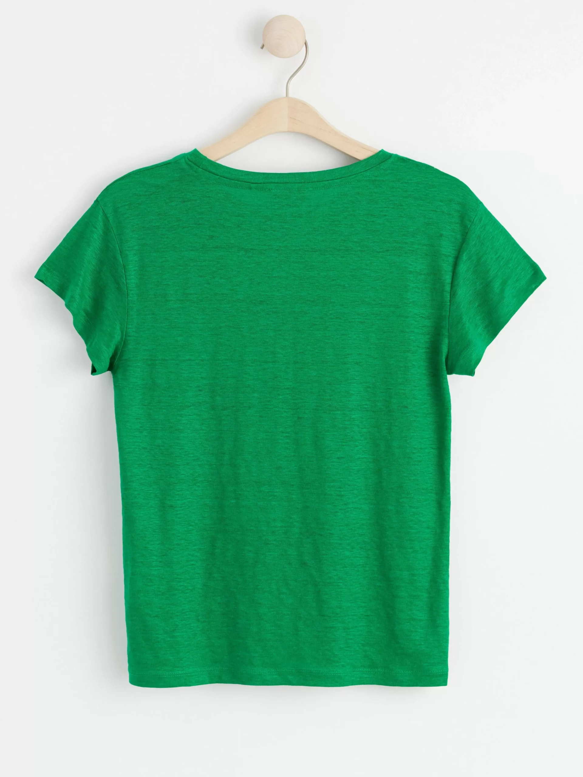Toppar & T-Shirts>Lindex Kortarmad Topp I Linne Green
