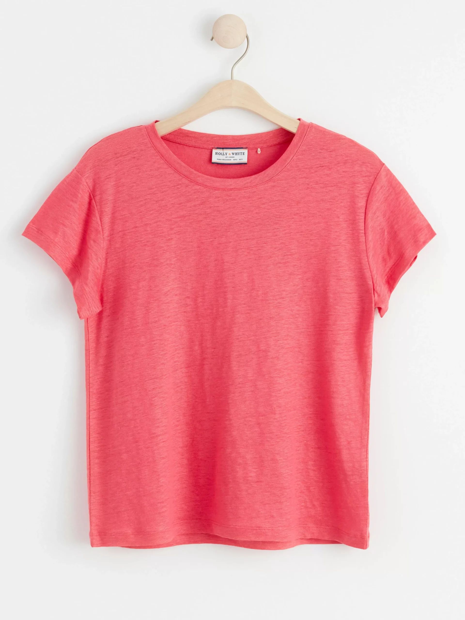 Toppar & T-Shirts>Lindex Kortarmad Topp I Linne Dark Pink