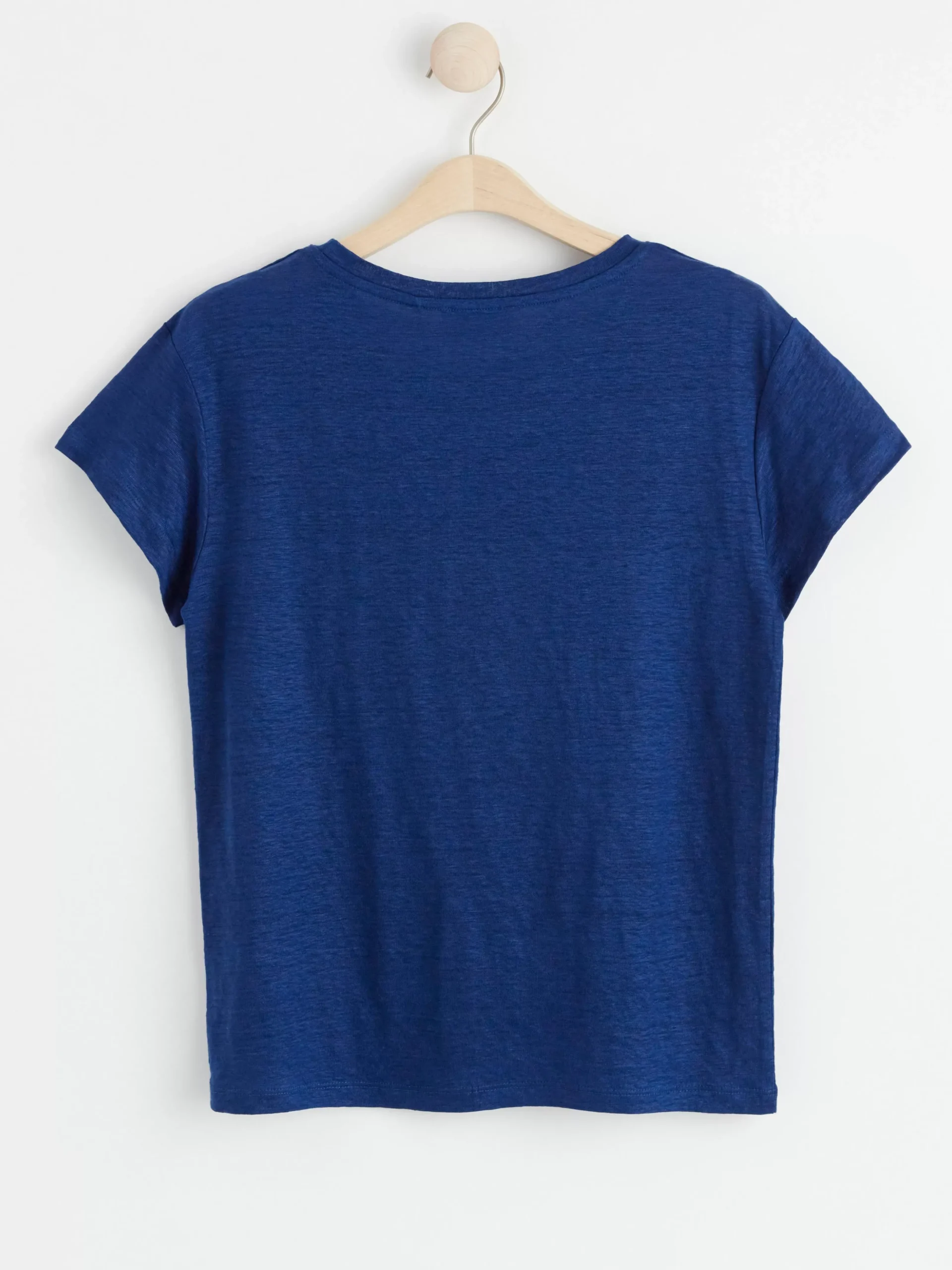 Toppar & T-Shirts>Lindex Kortarmad Topp I Linne Dark Blue
