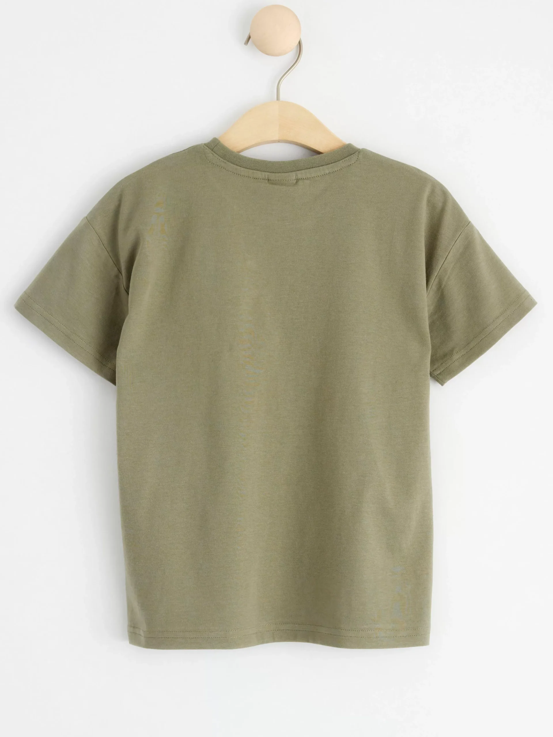 Toppar & T-Shirts>Lindex Kortarmad Topp Med Blommonster Light Dusty Khaki