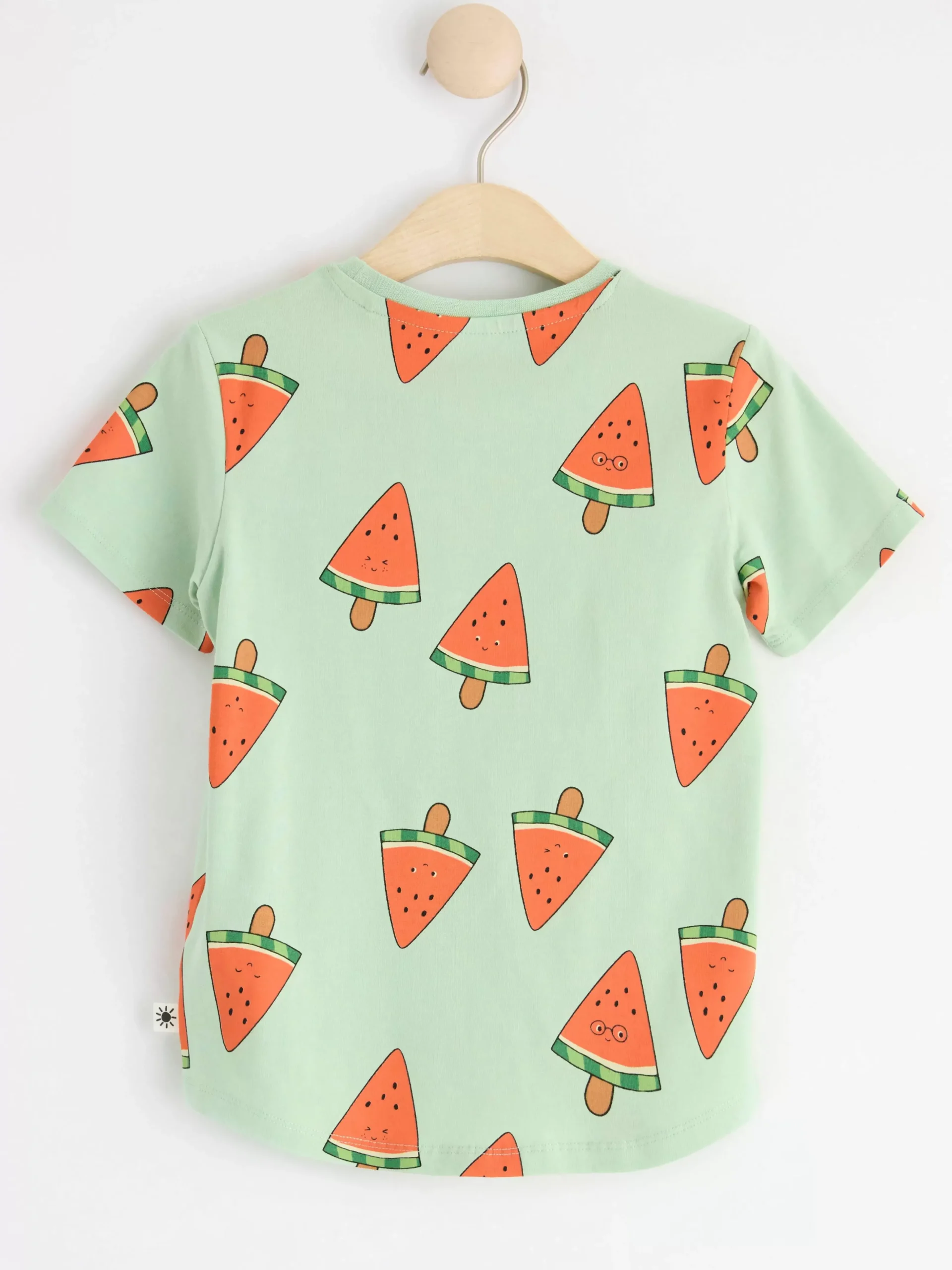 Toppar & T-Shirts>Lindex Kortarmad Topp Med Glassar Light Green