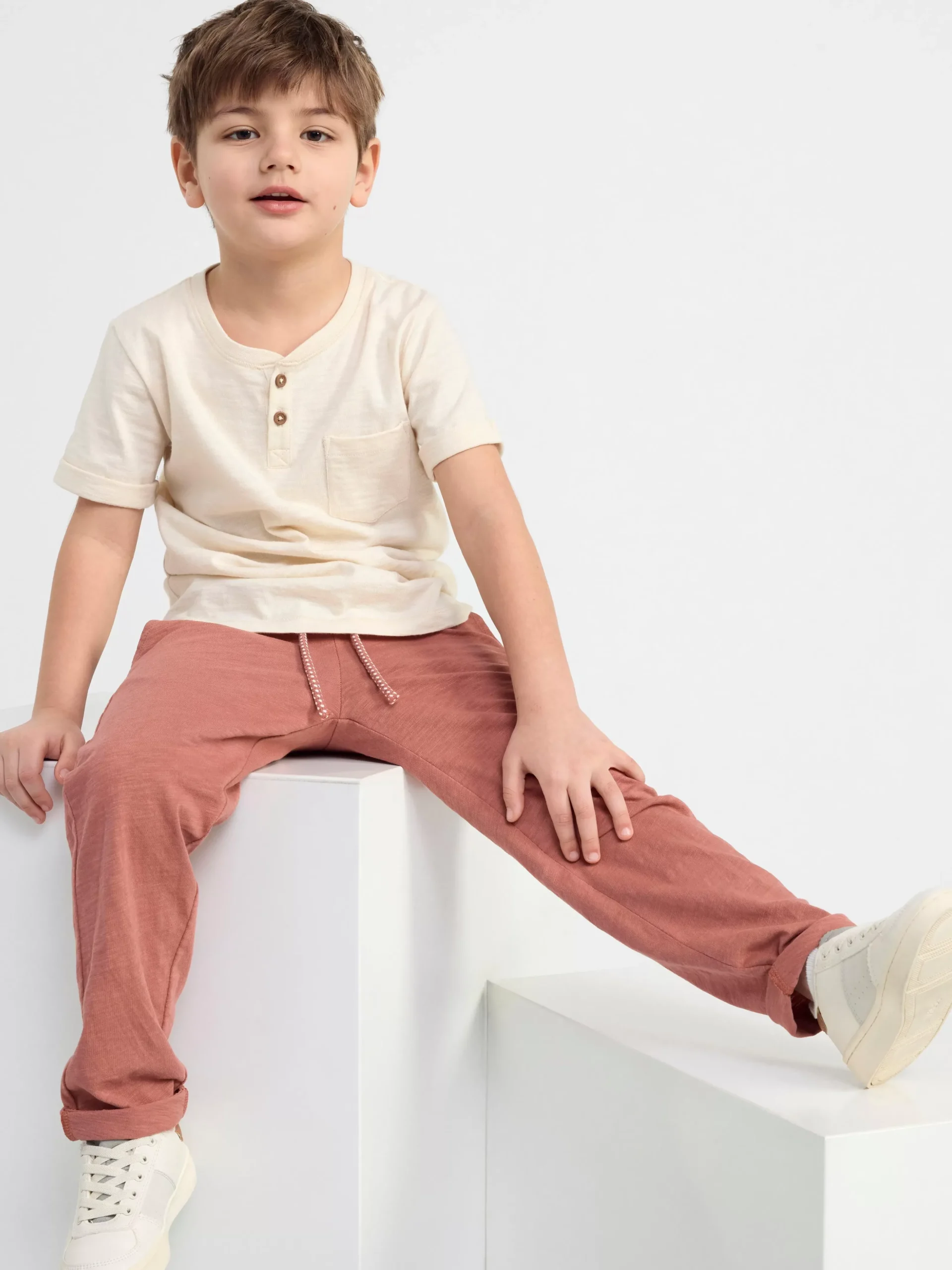 Toppar & T-Shirts>Lindex Kortarmad Topp Med Knappar Light Beige