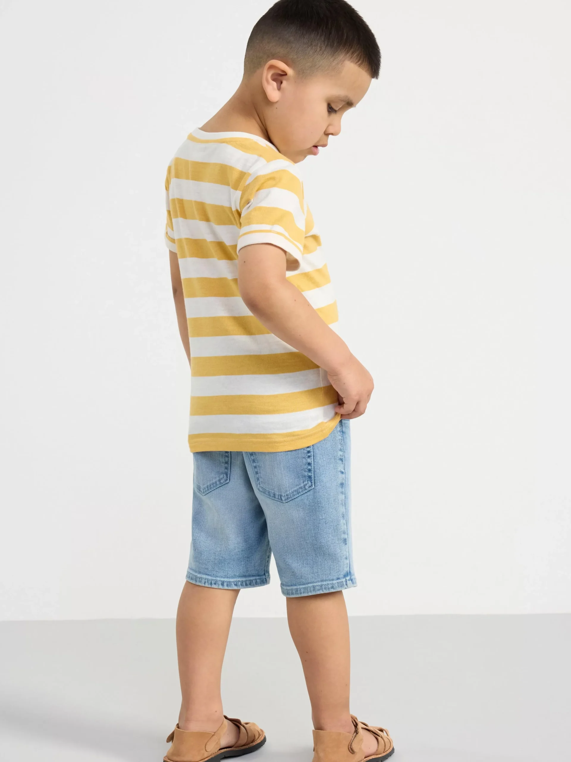 Toppar & T-Shirts>Lindex Kortarmad Topp Med Knappar Light Dusty Yellow