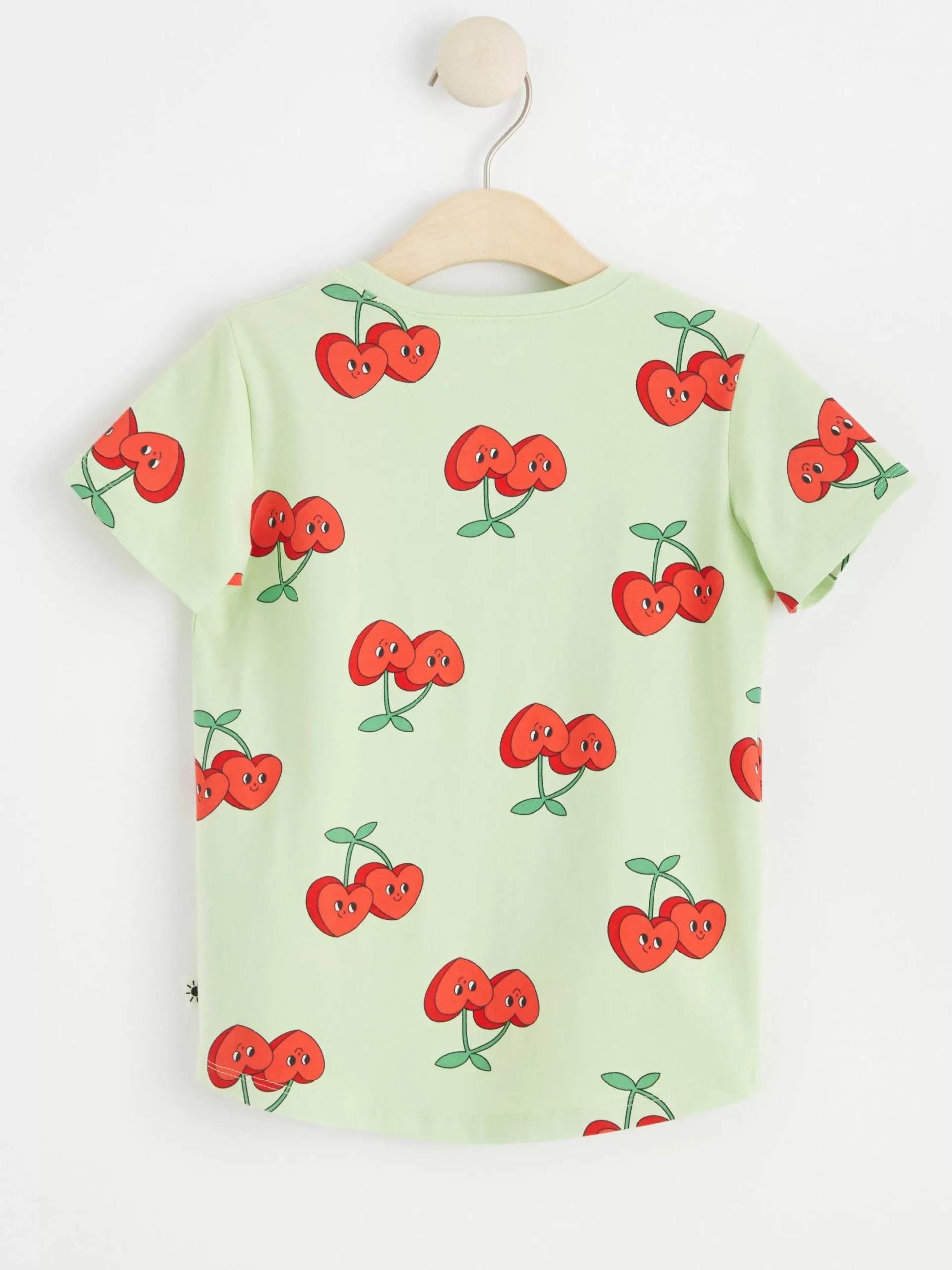 Toppar & T-Shirts>Lindex Kortarmad Topp Med Korsbarshjartan Light Green