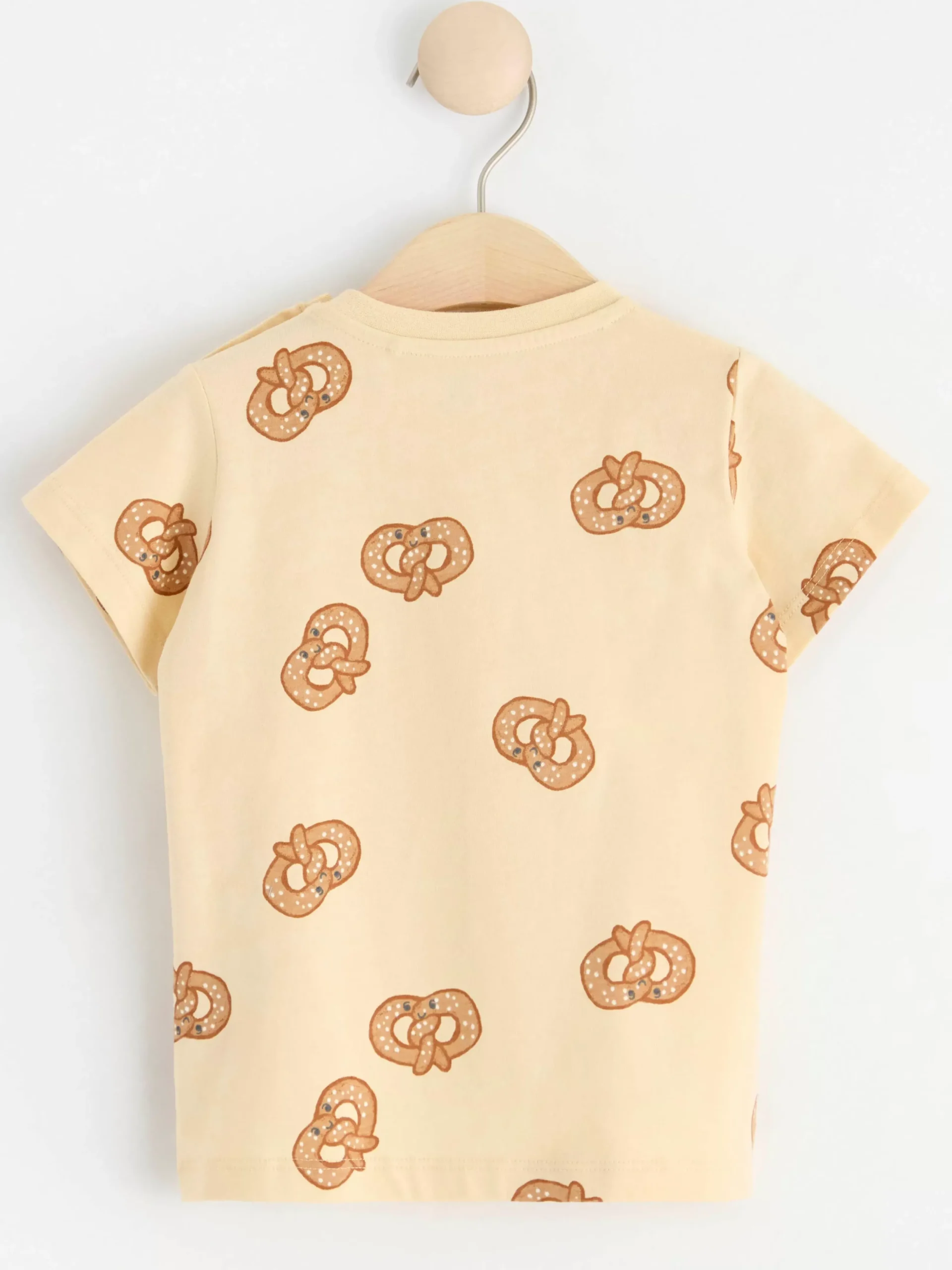 Toppar & T-Shirts>Lindex Kortarmad Topp Med Kringlor Light Yellow