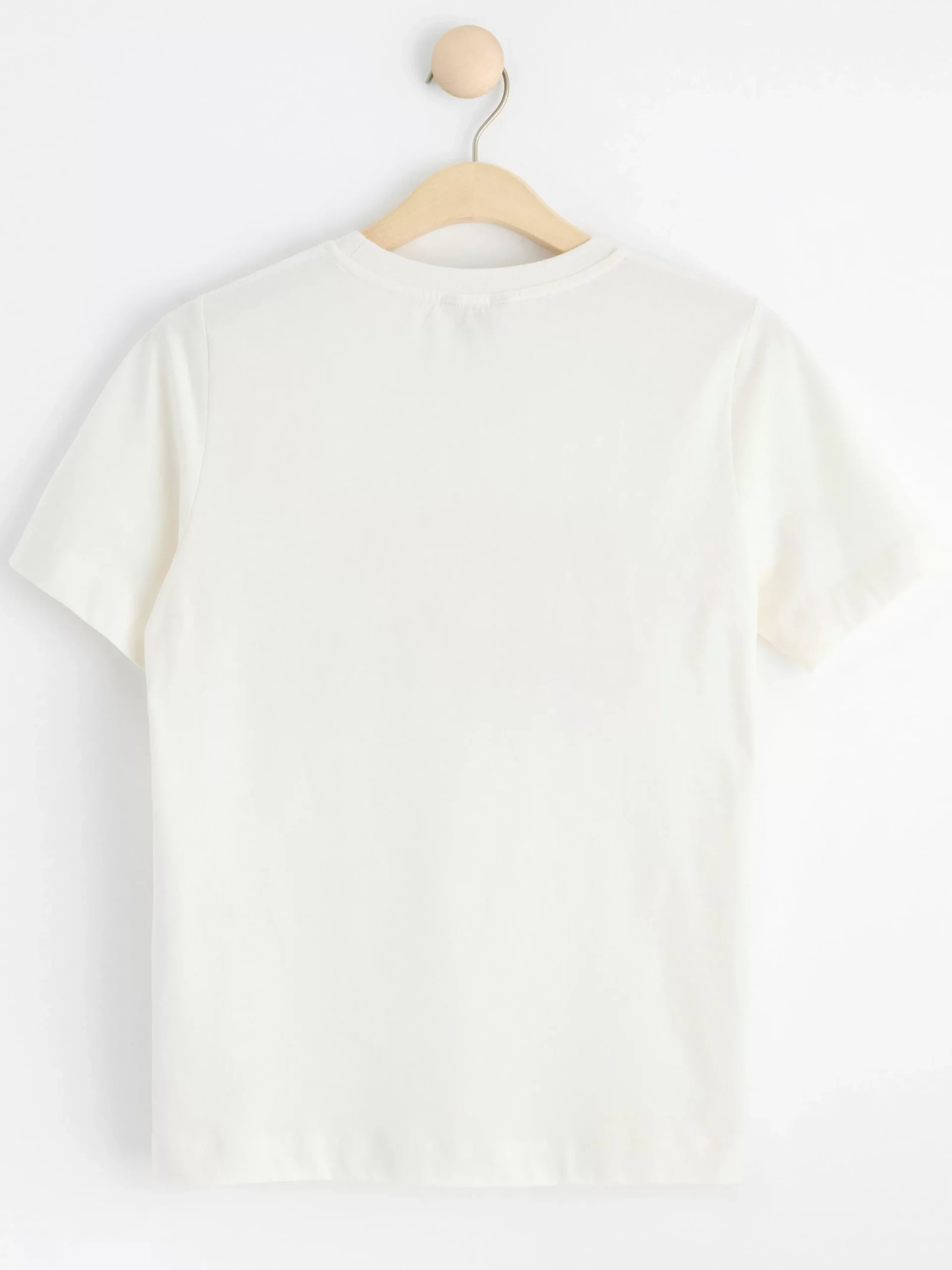 Toppar & T-Shirts>Lindex Kortarmad Topp Med Lovetryck Light Dusty White