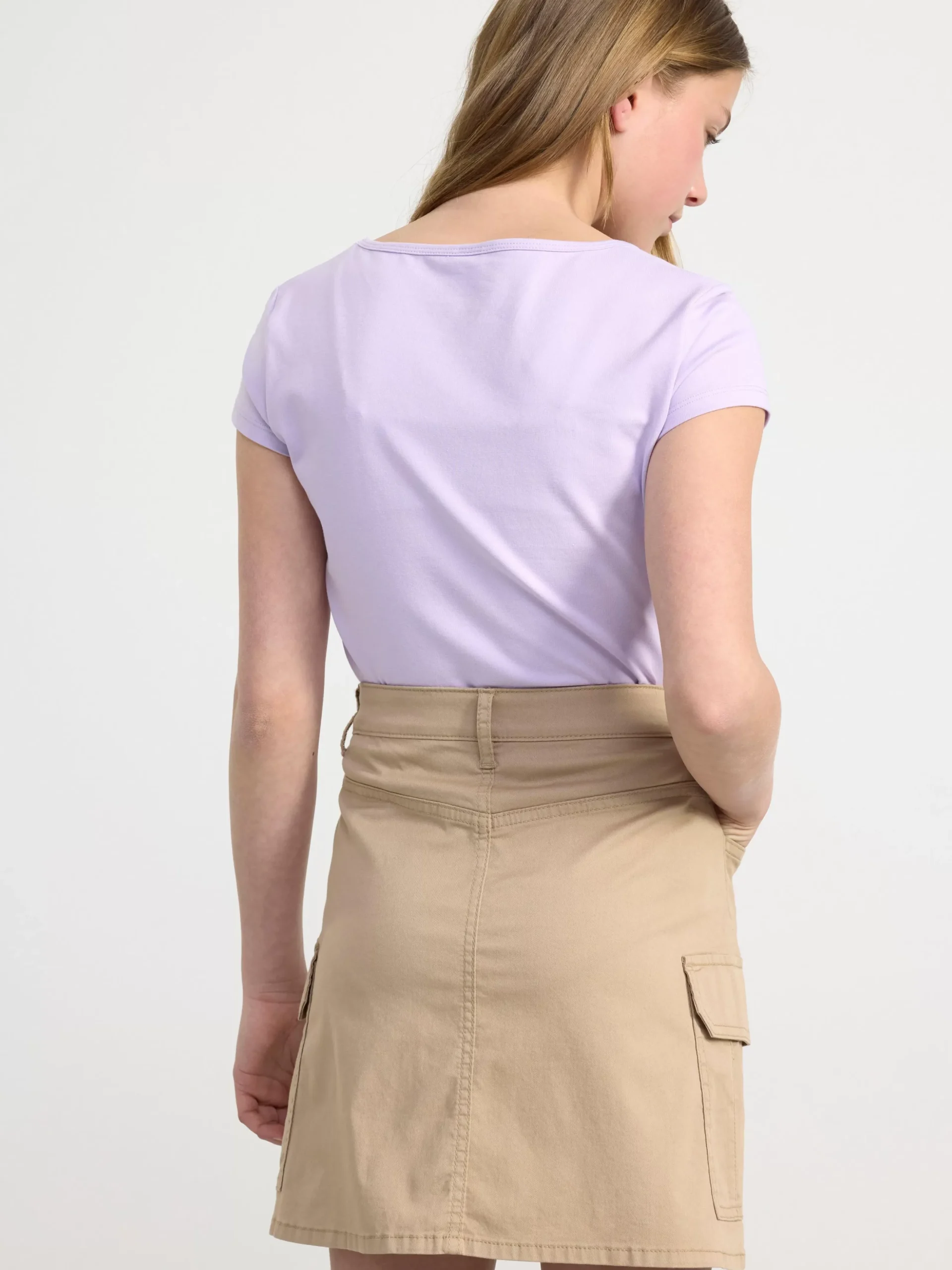 Toppar & T-Shirts>Lindex Kortarmad Topp Med Sommar Light Lilac
