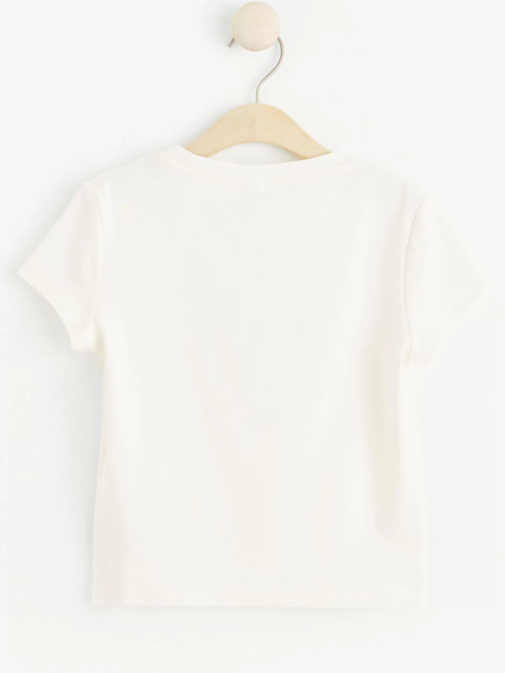 Toppar & T-Shirts>Lindex Kortarmad Topp Med Tryck Off White