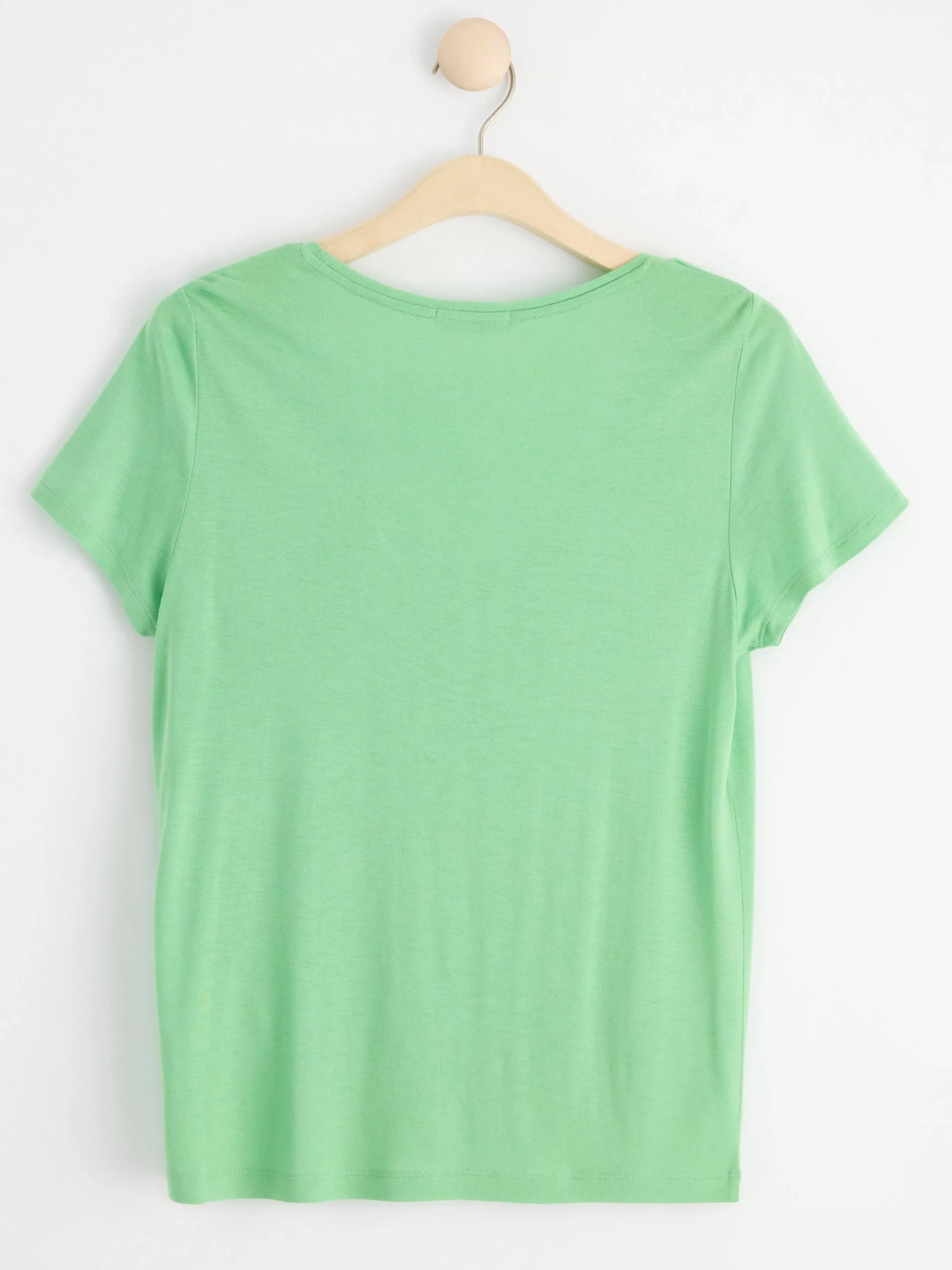 Toppar & T-Shirts>Lindex Kortarmad Topp Med V-Ringning Green