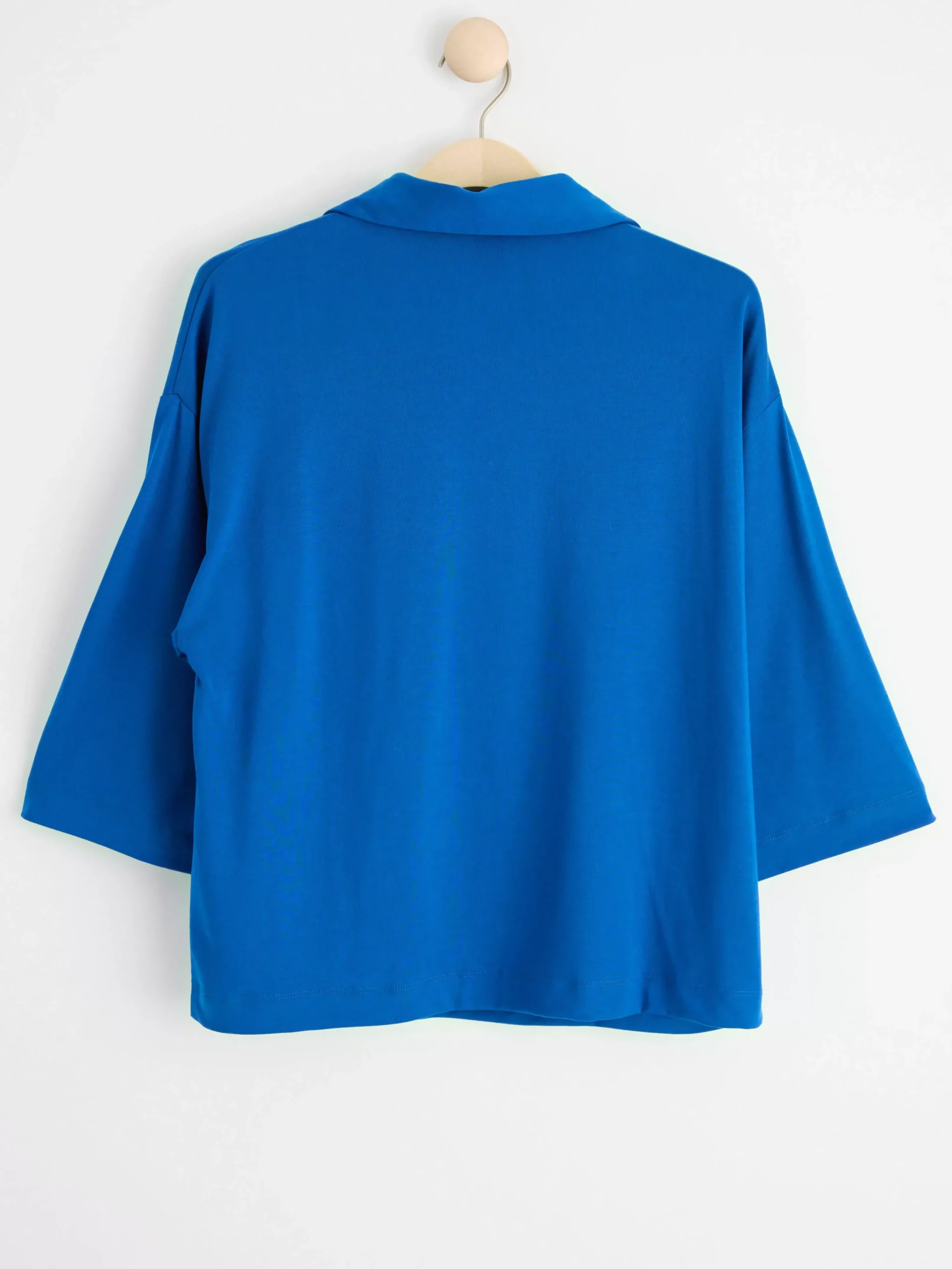 Toppar & T-Shirts>Lindex Kortarmad Topp Med V-Ringning Blue