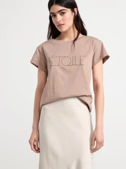 Toppar & T-Shirts>Lindex Kortarmad T-Shirt I Bomull Light Dusty Brown