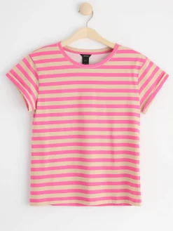Toppar & T-Shirts>Lindex Kortarmad T-Shirt I Bomull Pink