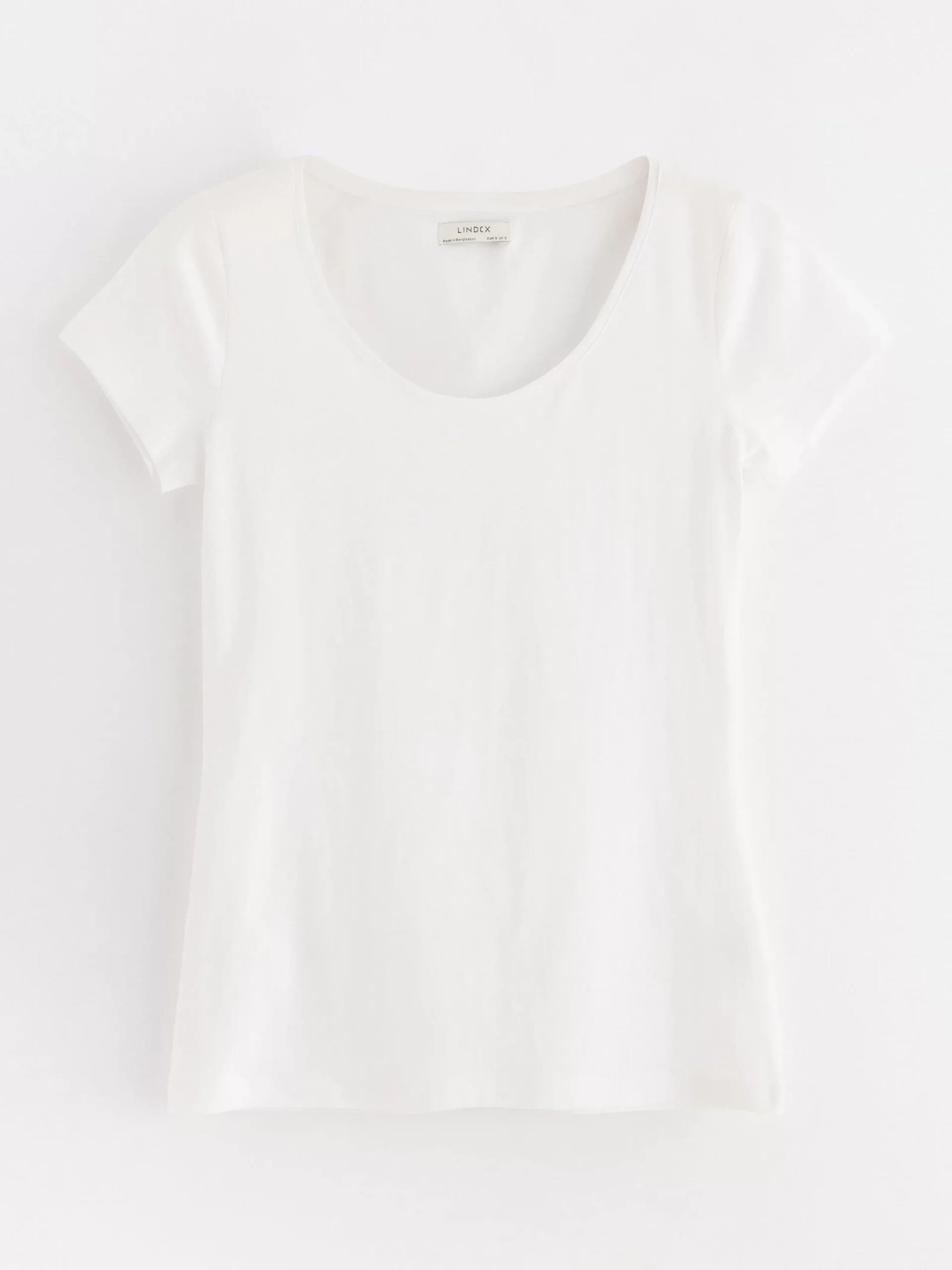 Toppar & T-Shirts>Lindex Kortarmad T-Shirt I Bomull White