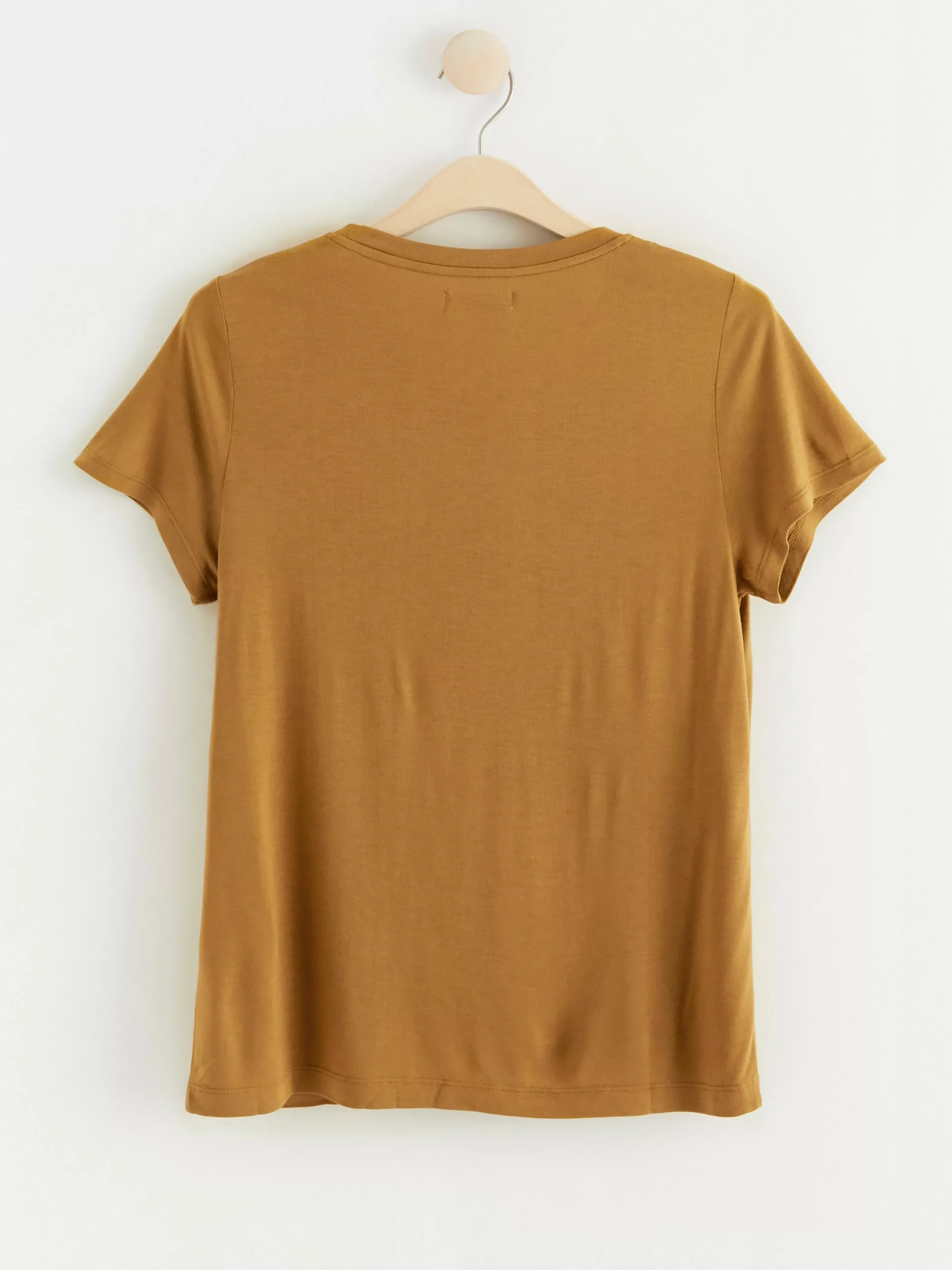 Toppar & T-Shirts>Lindex Kortarmad T-Shirt I Viskos Dark Dusty Yellow