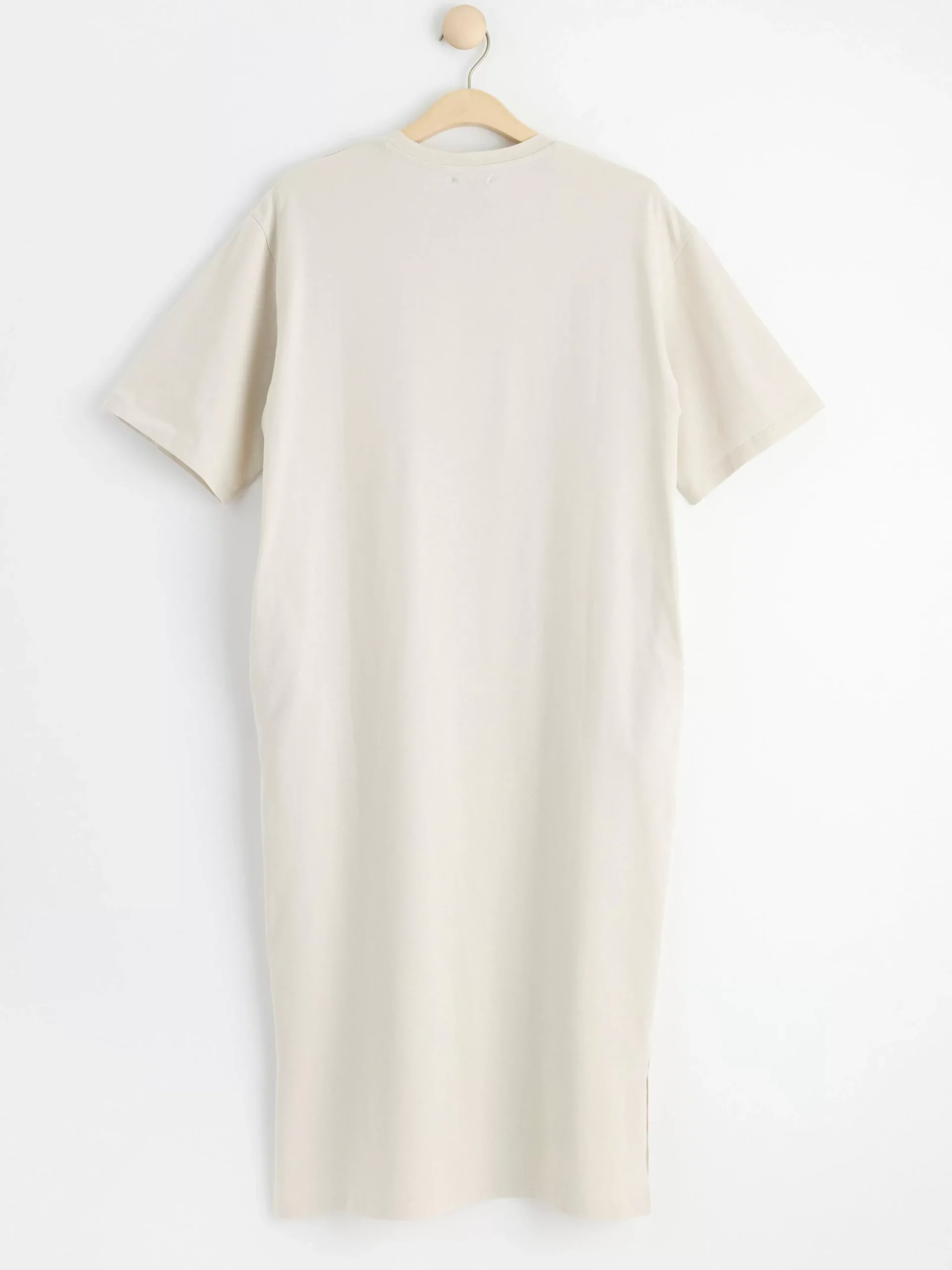 Klänningar>Lindex Kortarmad T-Shirtklanning Light Beige