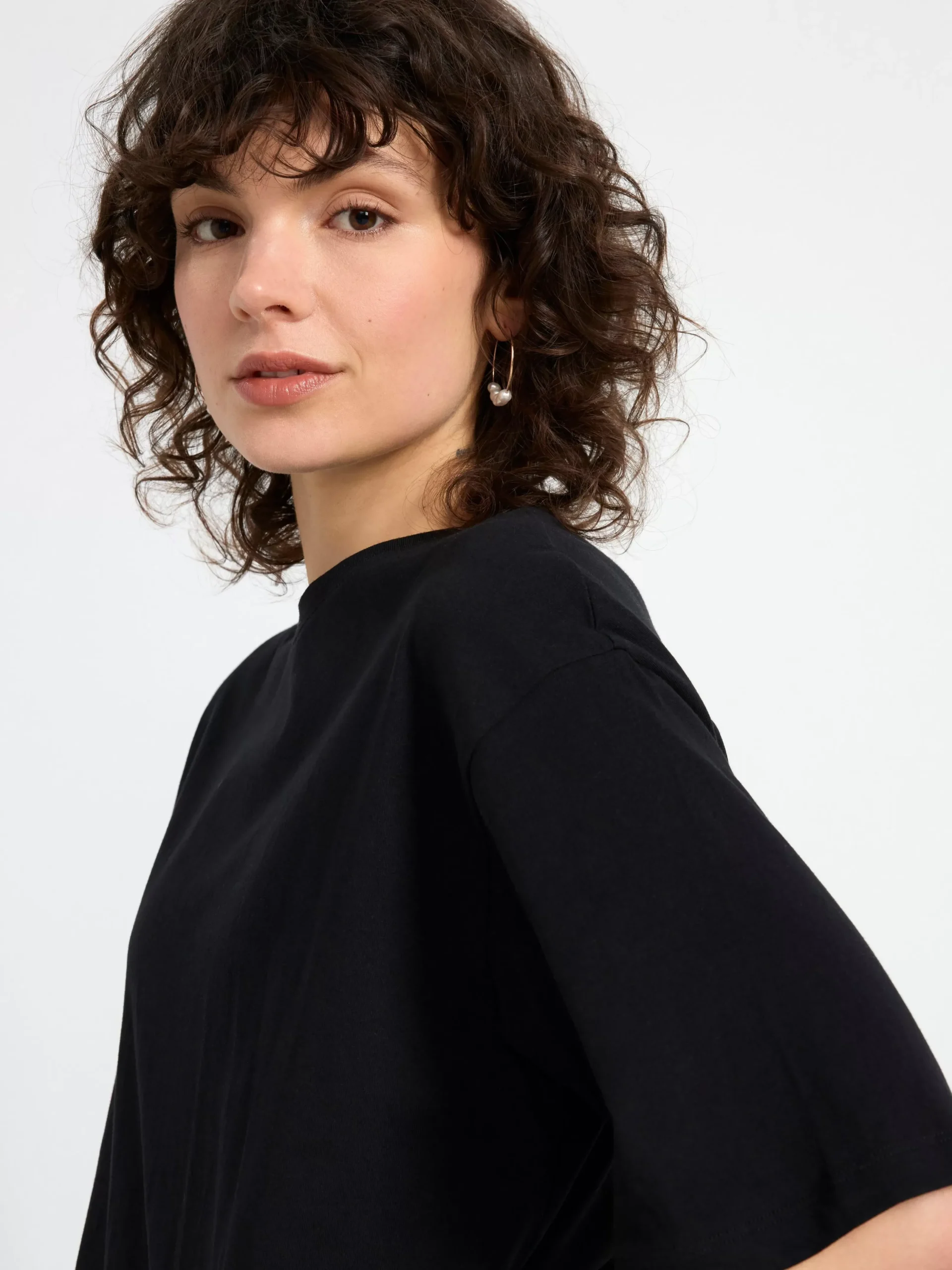 Klänningar>Lindex Kortarmad T-Shirtklanning Black
