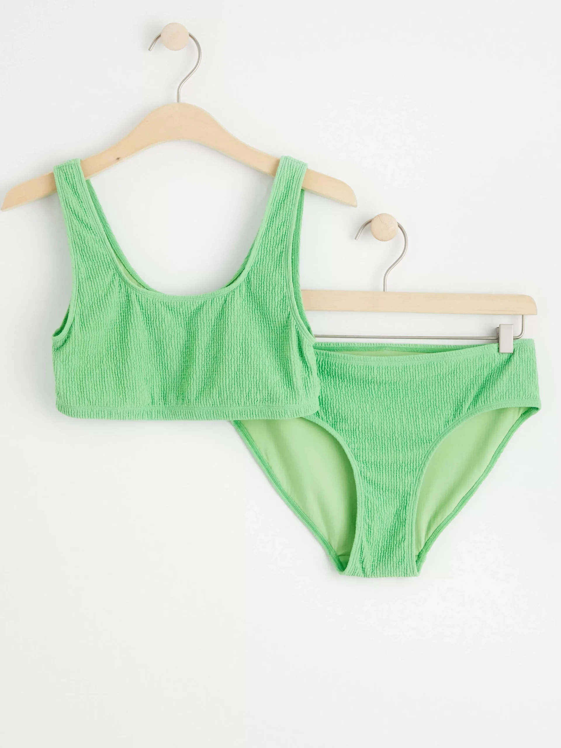 Badkläder & Uv>Lindex Krinklad Bikini Green