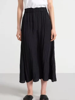 Kjolar>Lindex Krinklad Midikjol Black