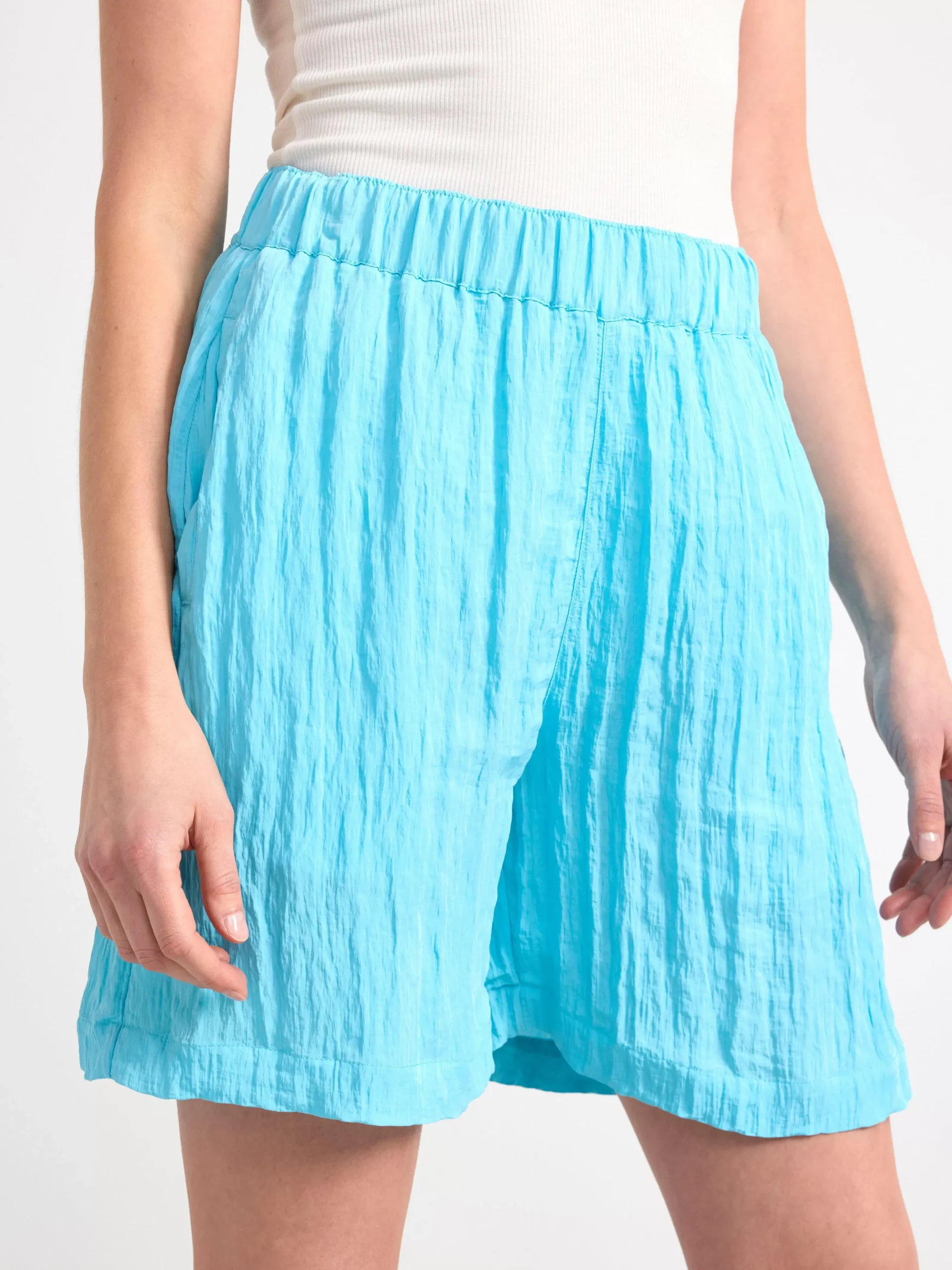Shorts & Cykelbyxor>Lindex Krinklade Shorts Turquoise