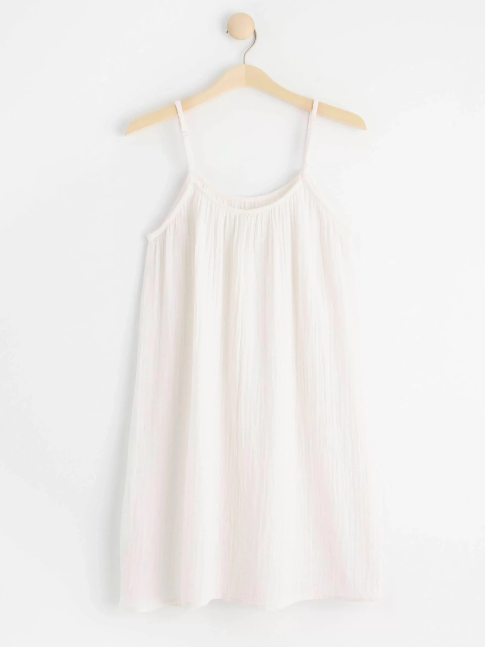 Nattplagg>Lindex Krinklat Nattlinne I Bomull Off White