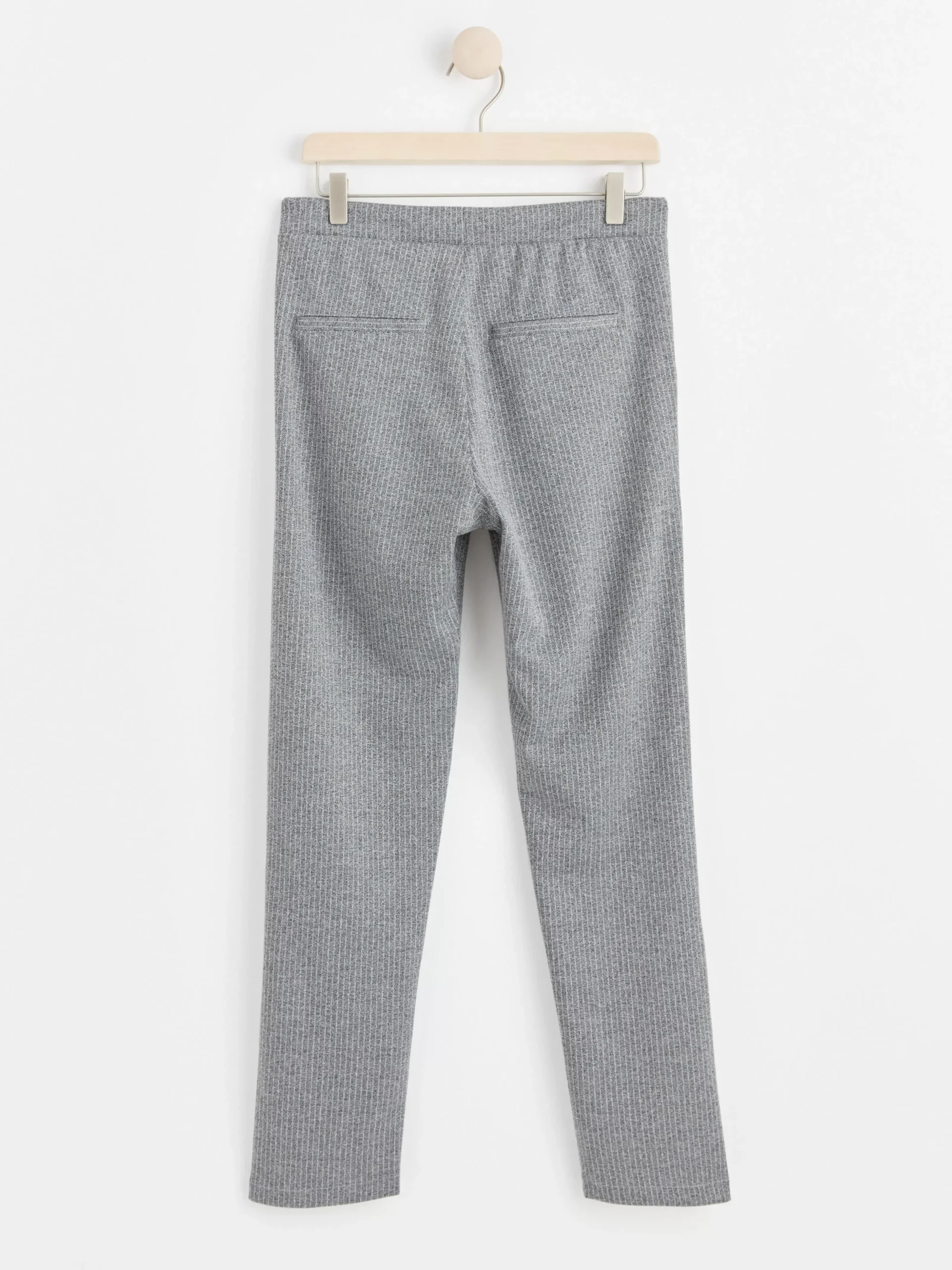 Byxor & Leggings>Lindex Kritstrecksrandiga Mjukisbyxor Grey Melange