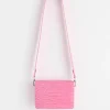 Accessoarer>Lindex Krokodilmonstrad Axelremsvaska Pink