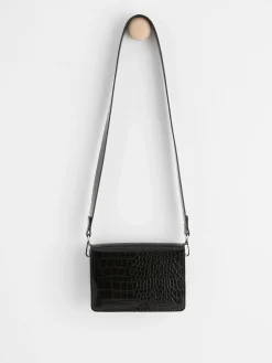 Accessoarer>Lindex Krokodilmonstrad Axelremsvaska Black