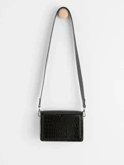 Accessoarer>Lindex Krokodilmonstrad Axelremsvaska Black