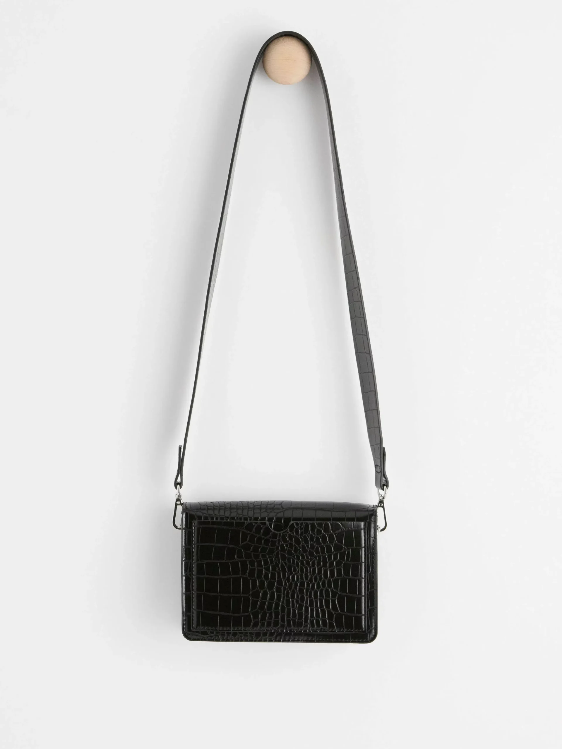 Accessoarer>Lindex Krokodilmonstrad Axelremsvaska Black