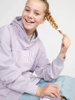 Tröjor & Cardigans>Lindex Lang Hoodie Light Lilac