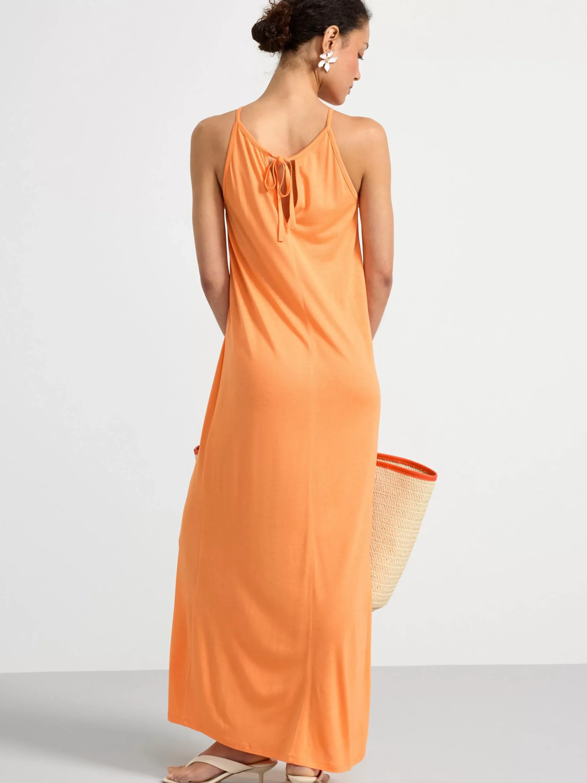 Klänningar>Lindex Lang Slip On-Klanning Light Orange