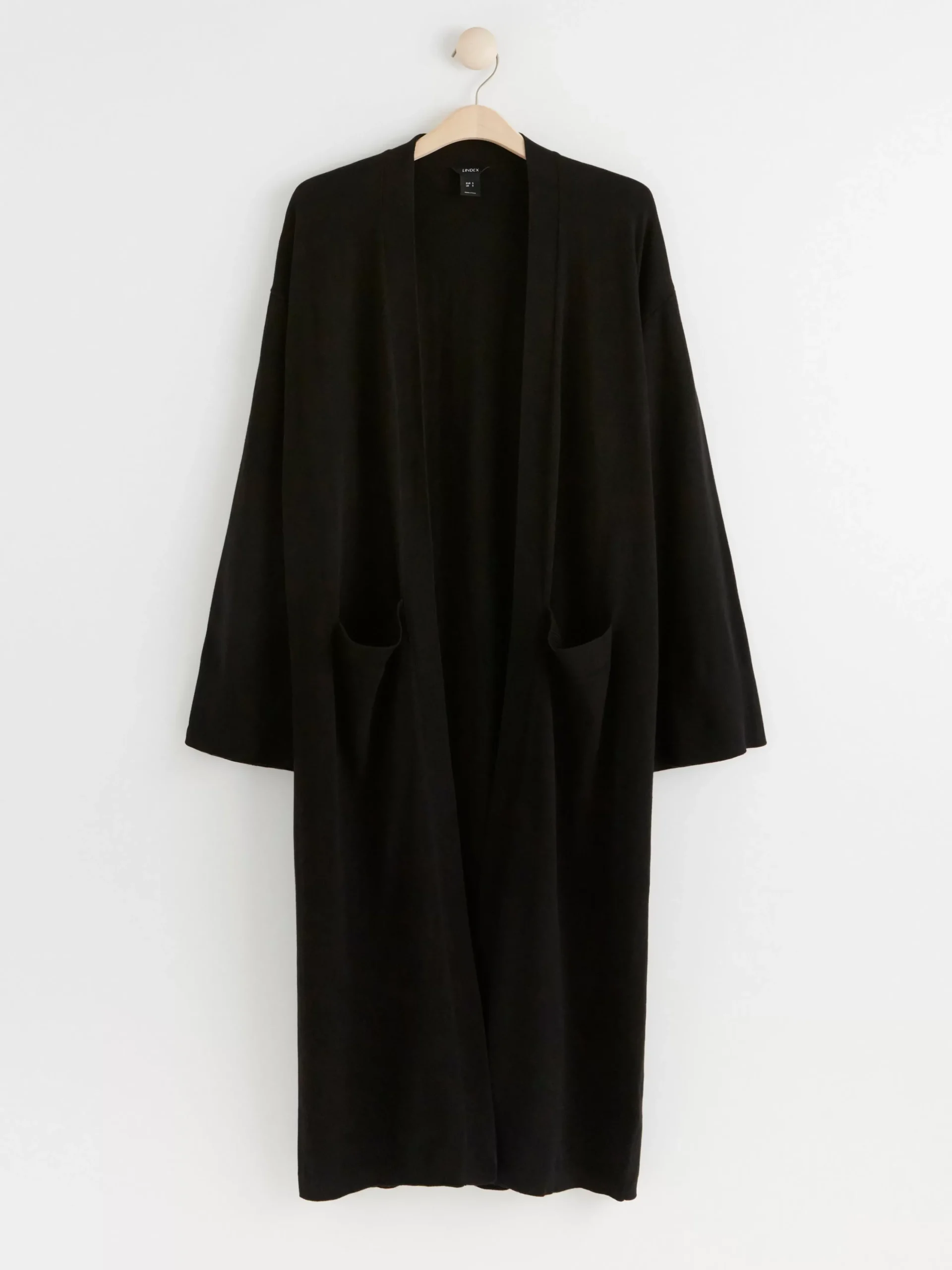 Tröjor & Cardigans>Lindex Lang Stickad Cardigan Black